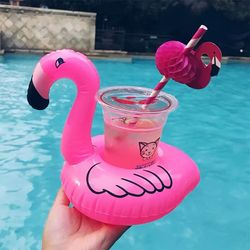 Pink Flamingo Pool Floatie Drink Holder