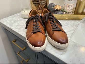 Low Top Casual Leather Sneakers - Nordstrom NOJACE Leather Ortholite Lace-up Men’ Sneakers Cognac