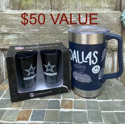 Official NFL Dallas Cowboys pitcher and tumbler Set