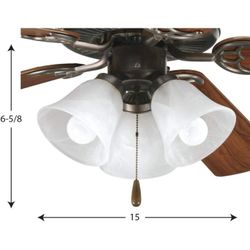 Progress Lighting P2600-20WB Fan Light Kit, Brown
