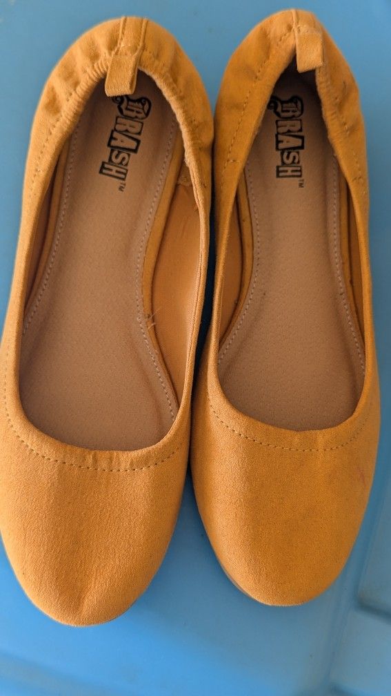 Mustard Nubuck Slides