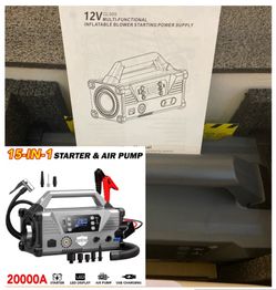 New 20000A 15-in-1 Car Jump Starter