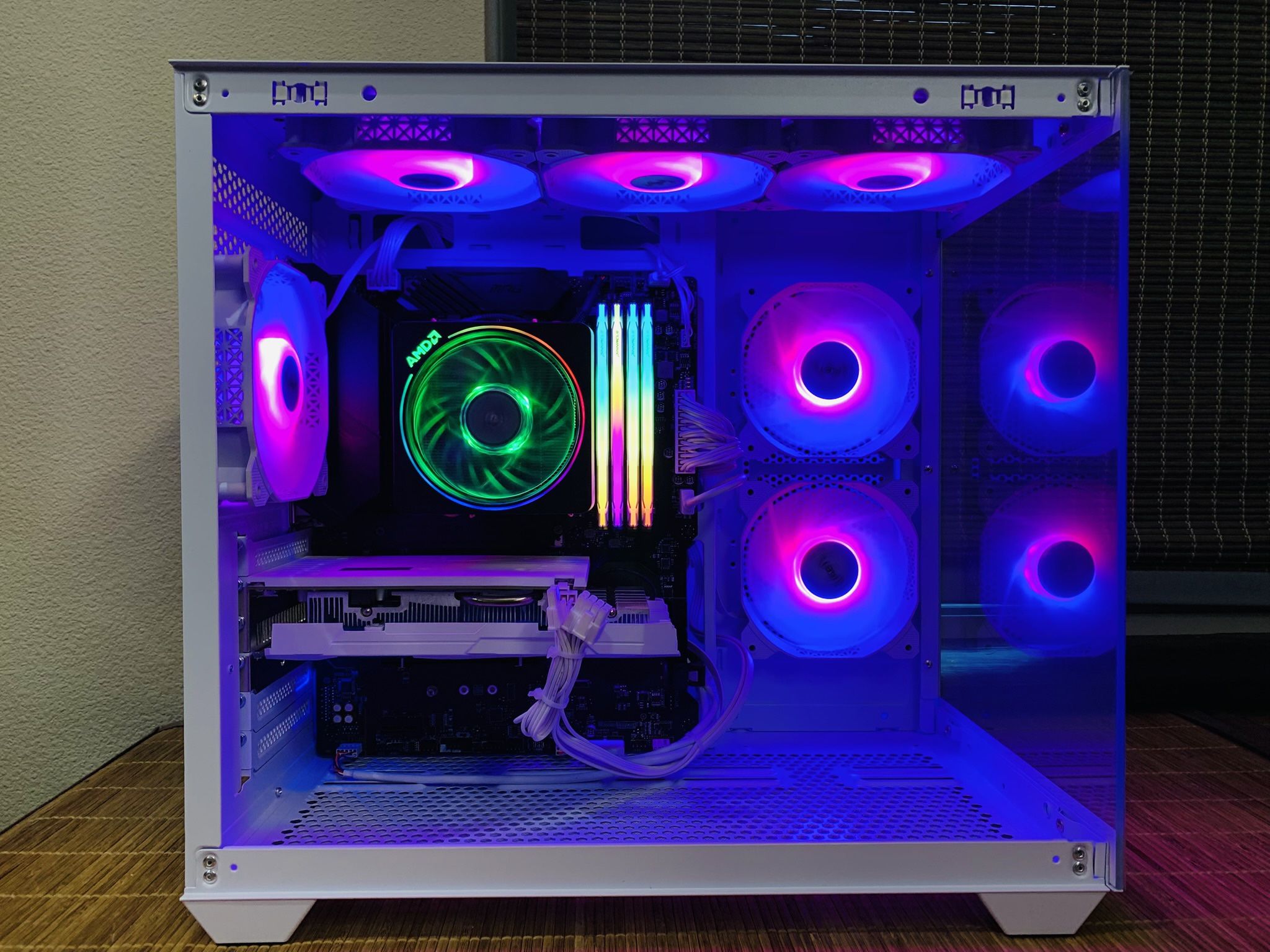 New Gaming Desktop Build With 24” Monitor- 64GB DDR4 Ram, Ryzen 7 5700X, 2TB NvME SSD+4TB HDD, 8GB GPU, WI-FI, Windows 11 Pro 64Bit, MS Office 2024