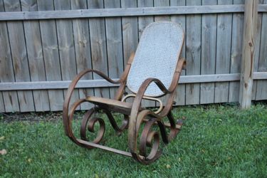 Vintage Bentwood Cane Rocking Chair