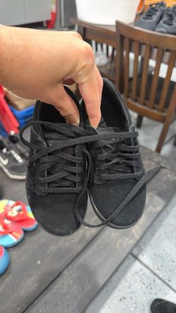 Black Low-Top Canvas Sneakers