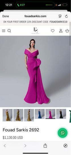 Fouad Sarkis 2692 Magenta Gown