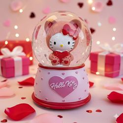 Hello Kitty Valentines Day Snow Globe Collectible