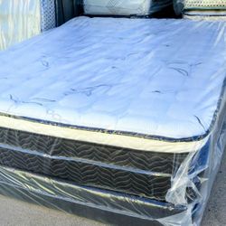 queen orthopedic bamboo pillow top mattress and box spring brand new  " All Sizes Available Brand New : TWIN, FULL, QUEEN, CALIKING, EKING"