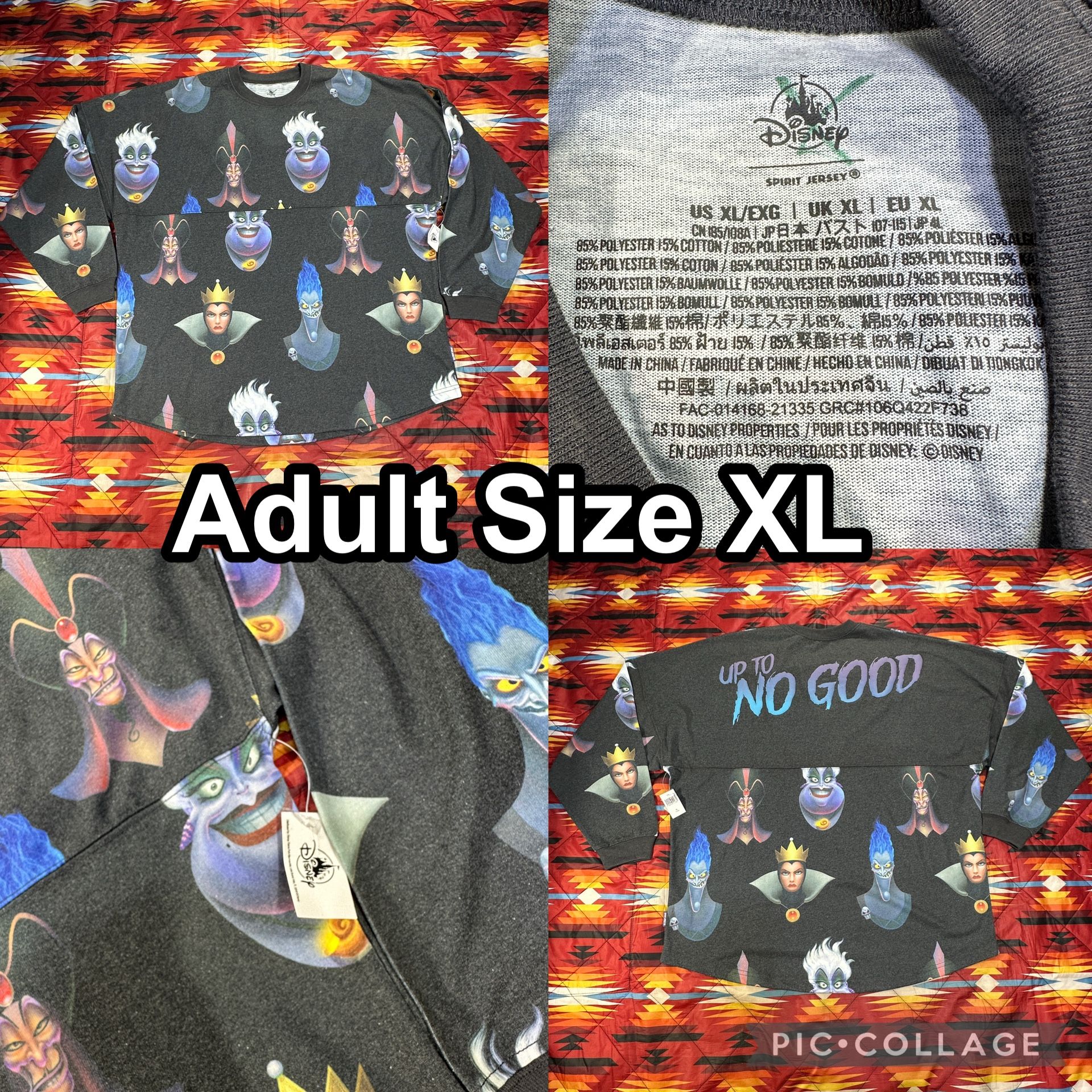 2022 Disney Parks Villains Up To No Good Hades Ursula Spirit Jersey Adult XL