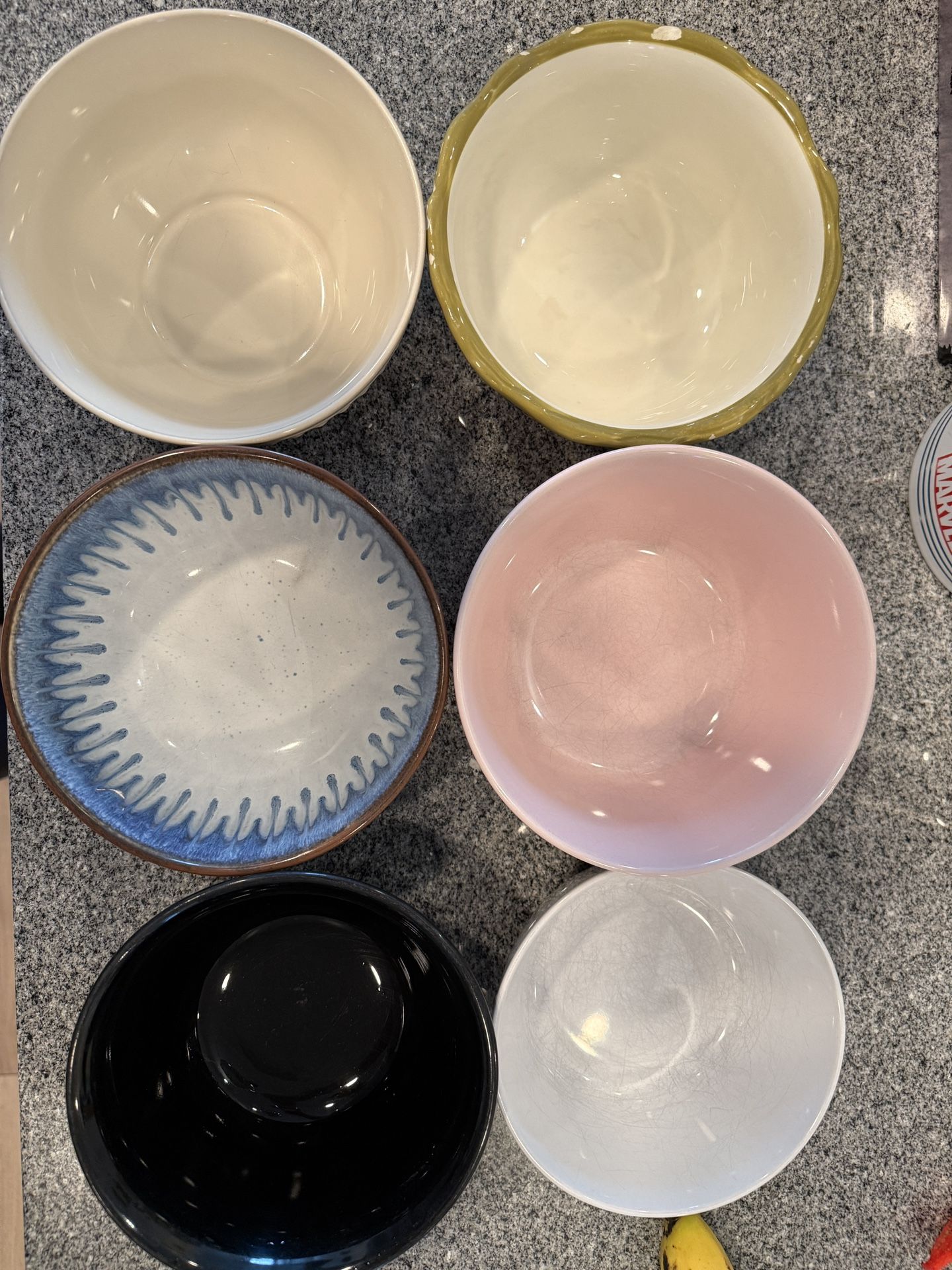 Cleaned Used 6 Bowls