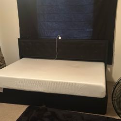 King Size Bed Frame With Full-size Mattress
