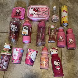 Hello Kitty Kids Drink Bottles And Boxes