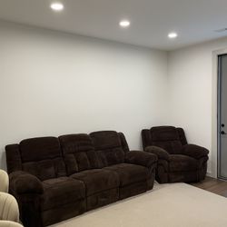 Chocolate Brown Motorized Reclinable Couches