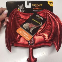 NEW Thrills & Chills™ Halloween Devil Costume Vest Dog Harness X-Small** Retails For $20 An Absolute Steal @$10 !!**