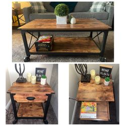 Matching Coffee and End / Side Table (indoor or outdoor)