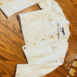 Real White Leather Jacket And Matching Leather Pants