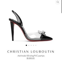 CHRISTIAN LOUBOUTIN Astrinodo sling PVC pump Size 8.5 