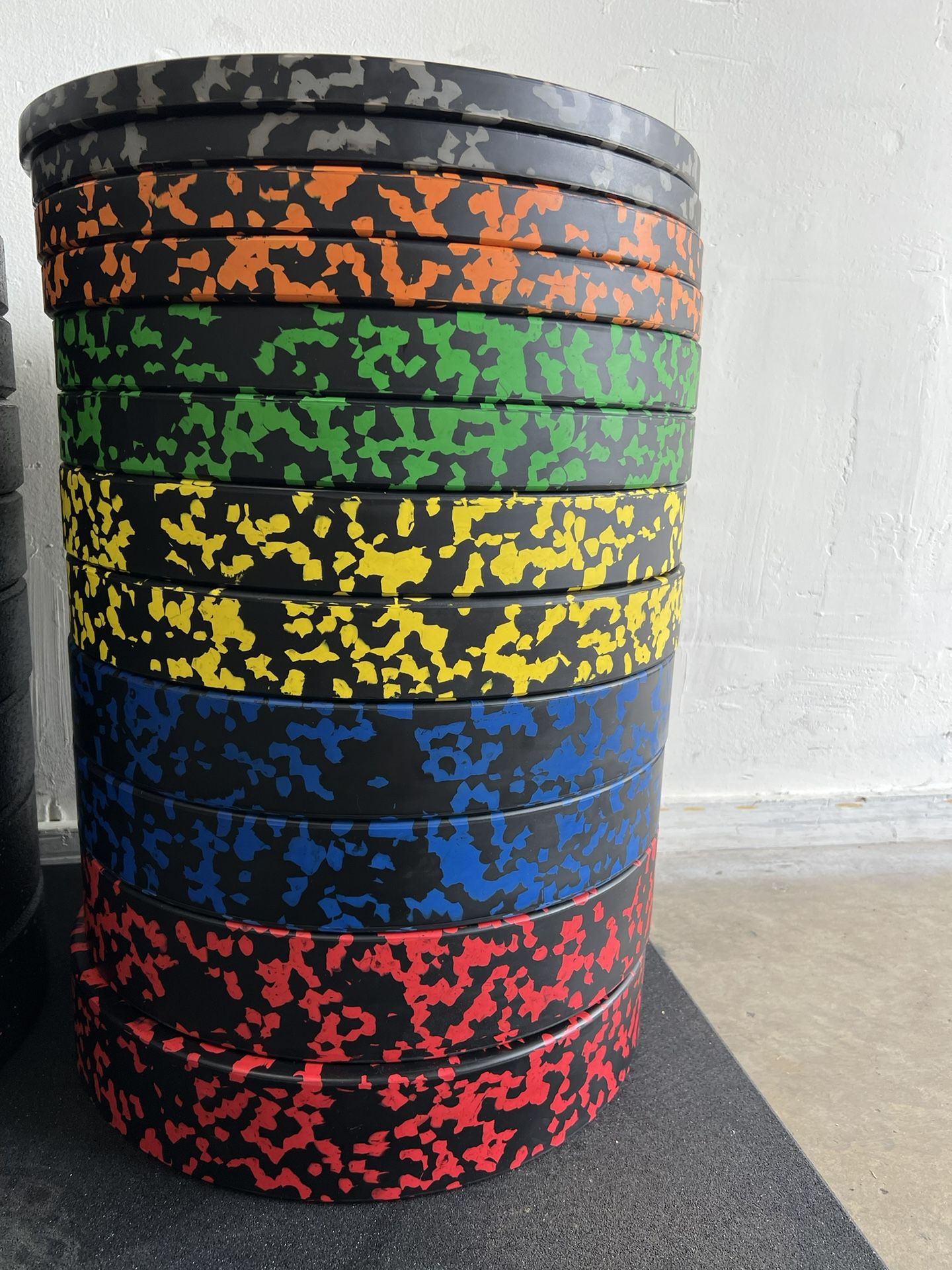 370lb Fleck Bumper Plates Set