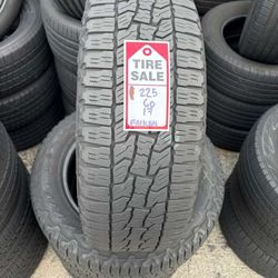 225-60-17 Falken Wildpeak A/T Full Used Tire Set $240 Free Mounting And Balancing 
