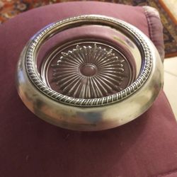 1small Bowl Crystal With Silver