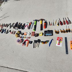 household tools
screwdrivers
ruler
precision tool set
battery tester
etc.
all for $20