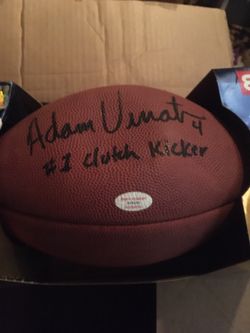 ADAM VINATARI SB AUTOGRAPHED FOOTBALL