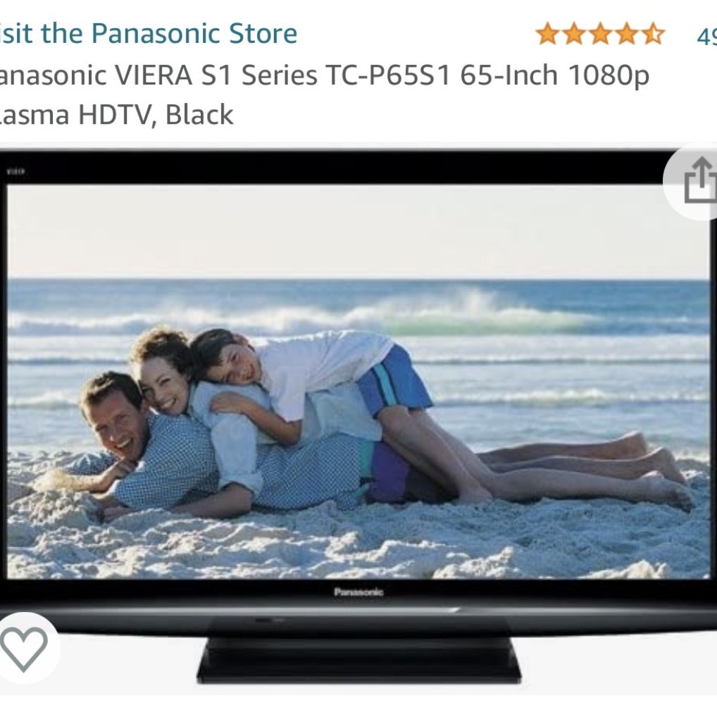 FREE 65” Panasonic 2009 Flatscreen Tv