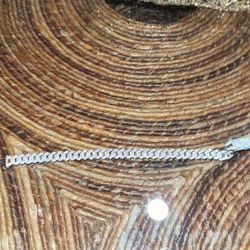 8mm VVS Moissanite Cuban Link Bracelet 8 inch White Gold Finish
