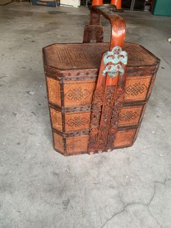 2 antique Chinese wedding baskets $200 each