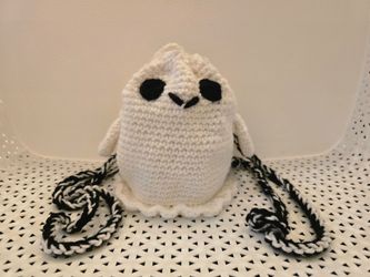 Handmade Crochet Ghost Bag