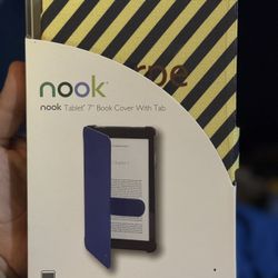 Barnes & Noble Nook Book Cover With Tab  For Tablet 7” Striped Carpe Diem