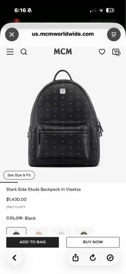 MCM Stark Side Studs Backpack In Visetos