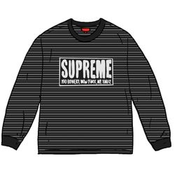 Supreme Thin Stripe L/S Top “Black”(SS21)(M)