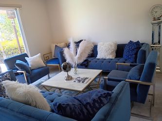 Blue couches