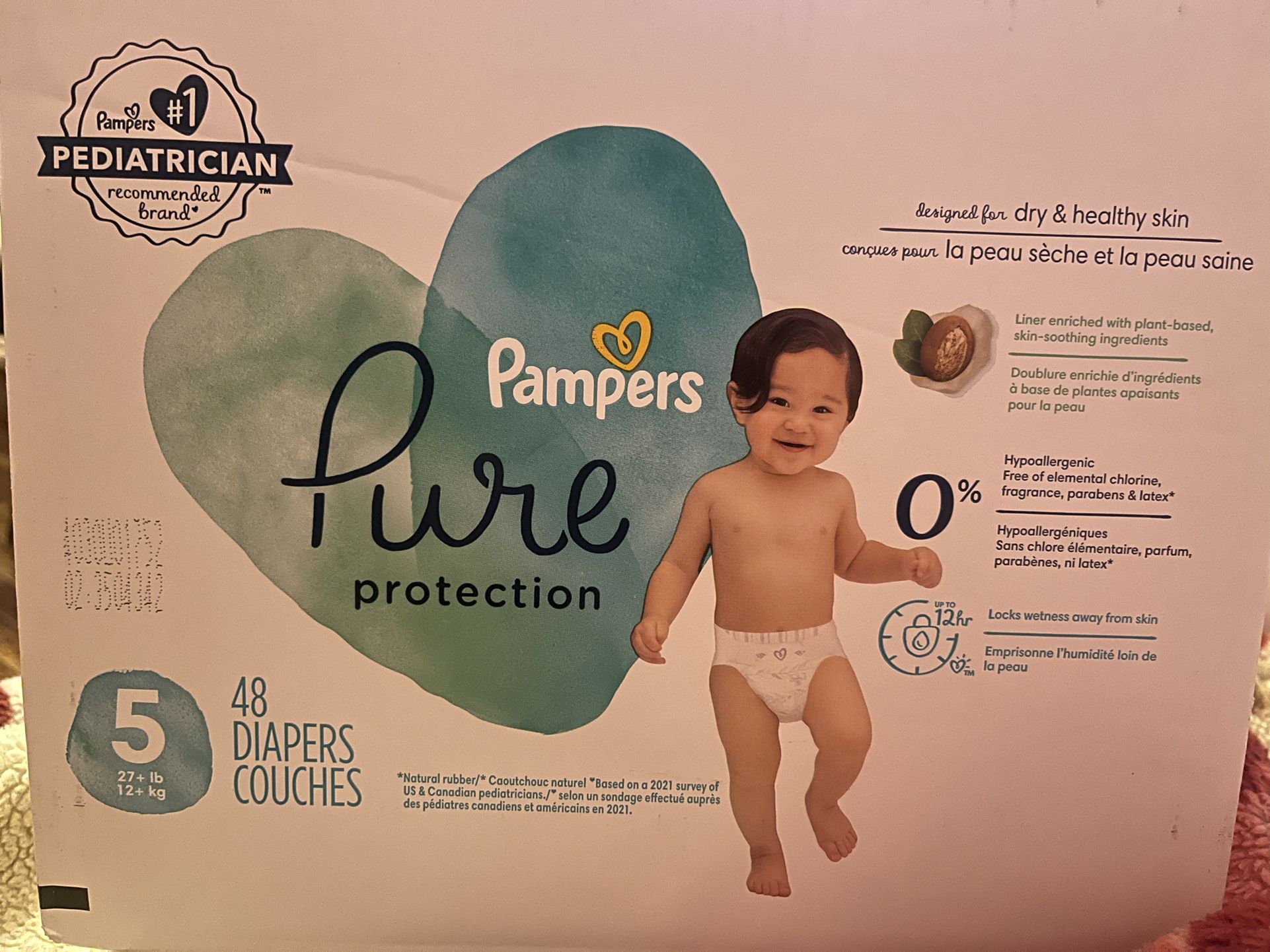 Pure Pampers; Size: 5, 6, 3
