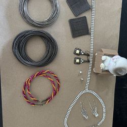 Bracelet Necklace Earrings Set