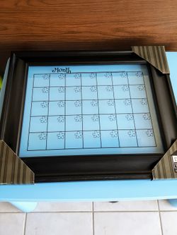 Frame Glass Dry Erase Board Large Calendar outer 23"x19"