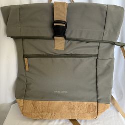 BNWT Backpack, Atley James, Gray With Cork Bottom