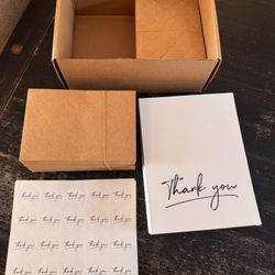 100 Thank You Cards 