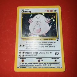 Pokémon TCG Chansey Holo 3/130 – Base Set 2 (2000) – Vintage WOTC MP