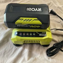Ryobi 40v 4ah Battery With 40v Charger