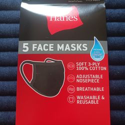 Hanes 100% Cotton Face Masks