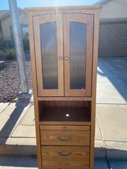 Queen bed cabinet headboard
