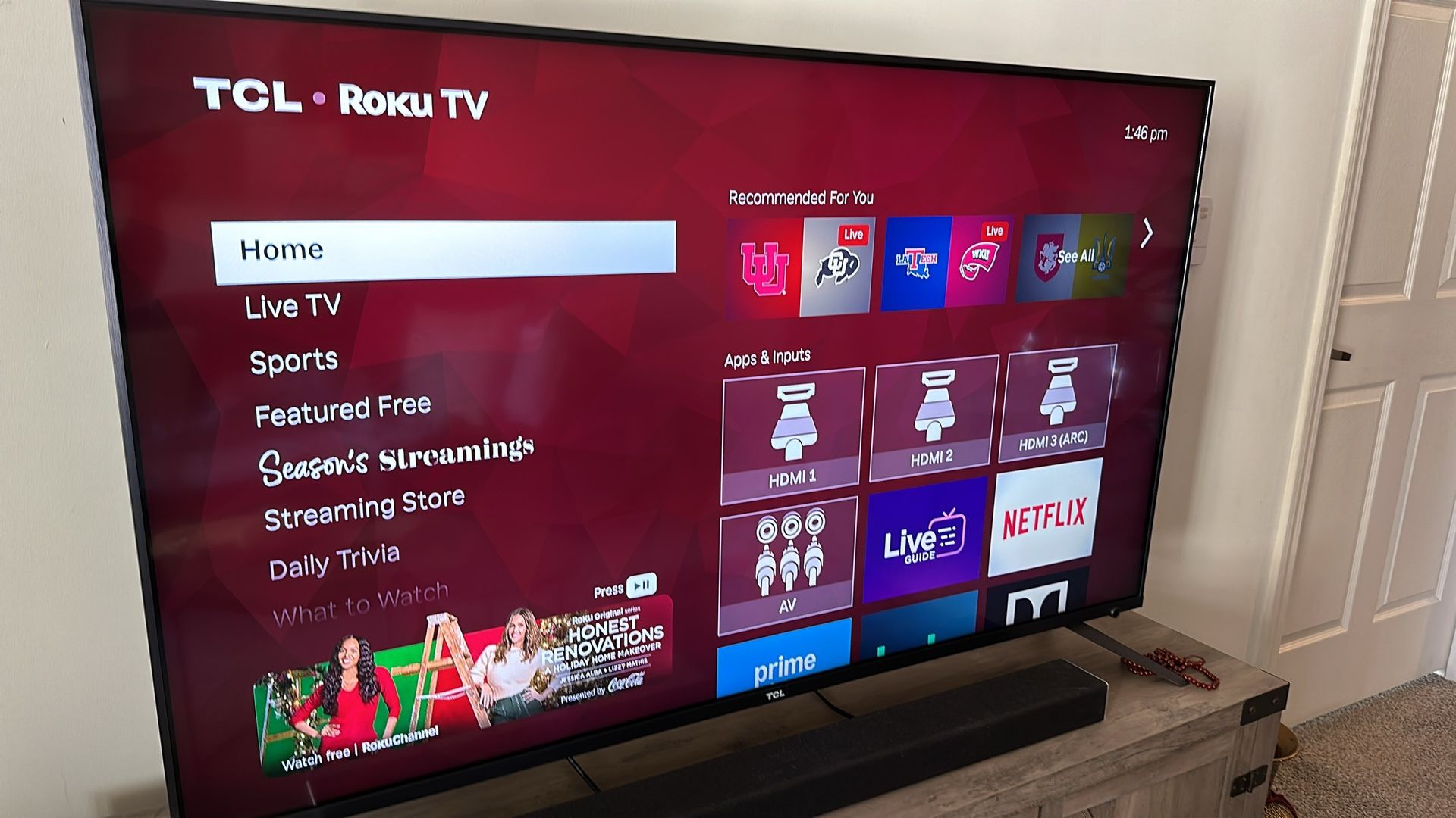 TCL 55" 4K Roku Smart TV