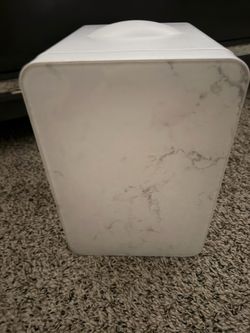 White Marble Print Mini Fridge