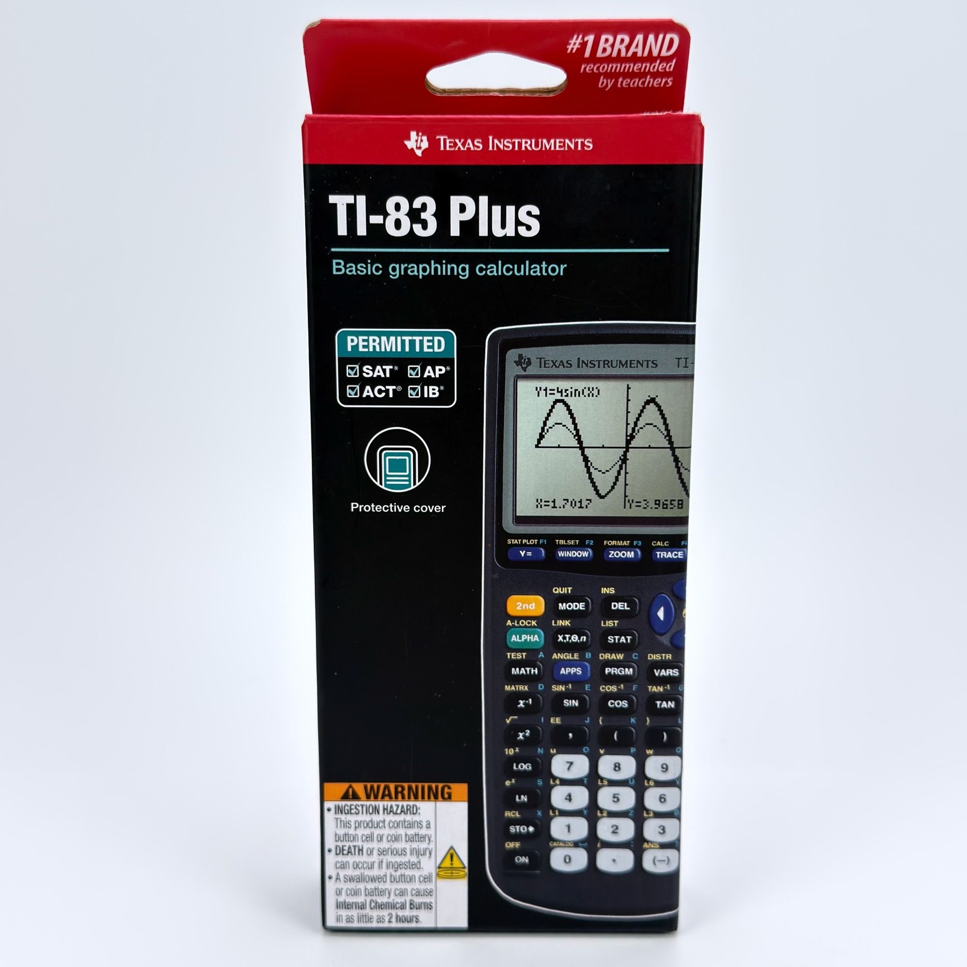 Texas Instruments TI-83 Plus Graphing Calculator - Black (83PL/TBL/1L1/A)