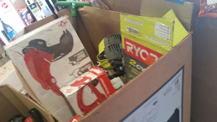 AS-IS PALLETS BOXES tools drill saw sander landscaping tool trimmer blower edger hedger