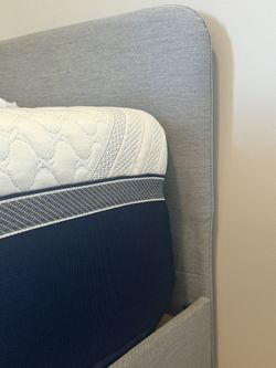 Comfy And Padded Queen Mattress, Including Grey Bed Frame