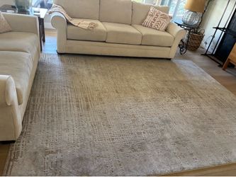 Large area rug neutral cream tones