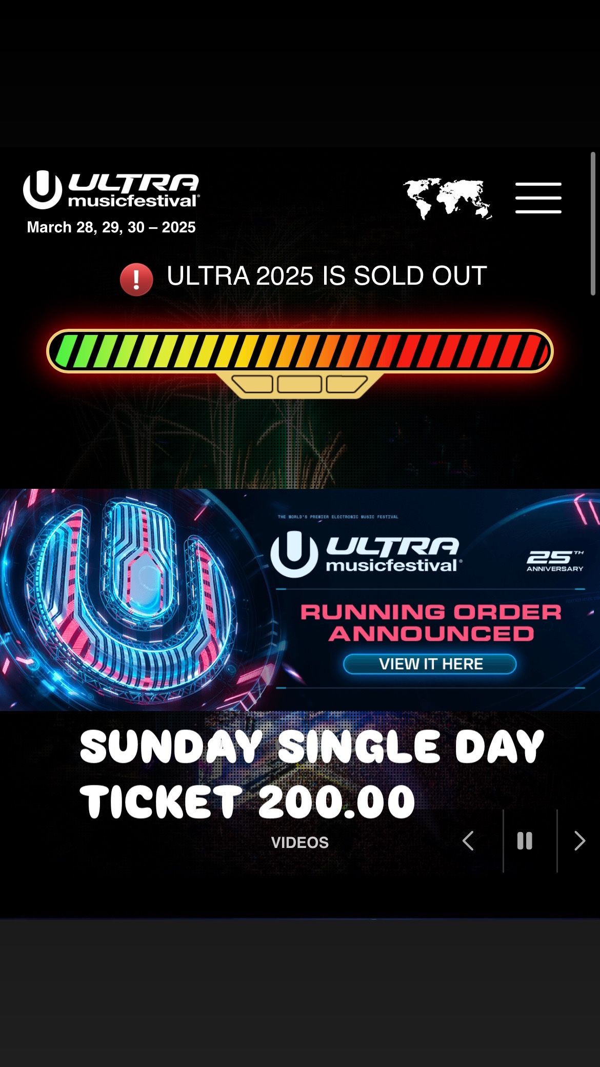 ULTRA 2025 Single Day Ticket 